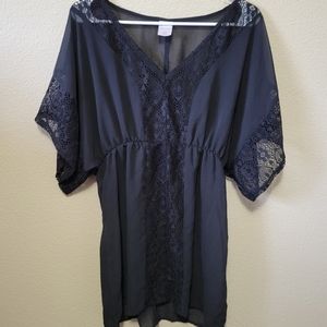 Xhilaration Sheer Black Coverup